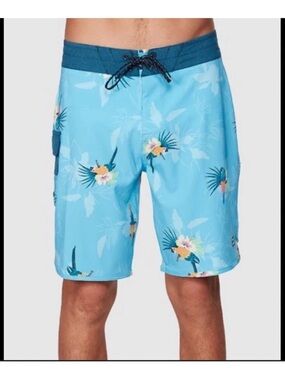 Billabong Airlite Performance Light Blue Floral Boardshorts Men’s Large